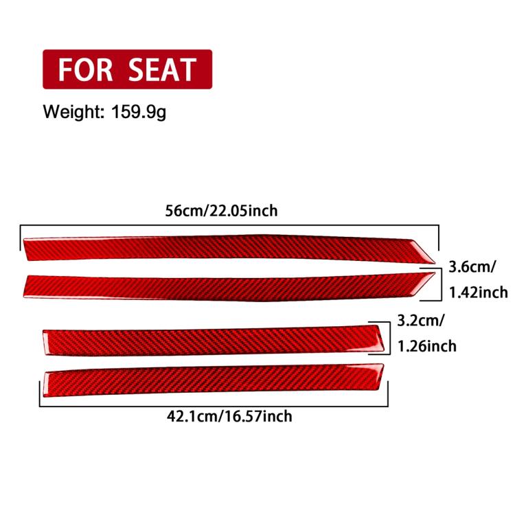 4pcs/Set Carbon Fiber Car Door Panel Decorative Sticker for SEAT Leon 2005-2012, Left and Right Driver