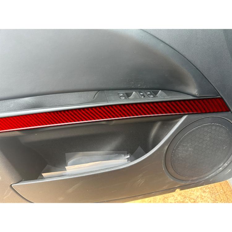 4pcs/Set Carbon Fiber Car Door Panel Decorative Sticker for SEAT Leon 2005-2012, Left and Right Driver