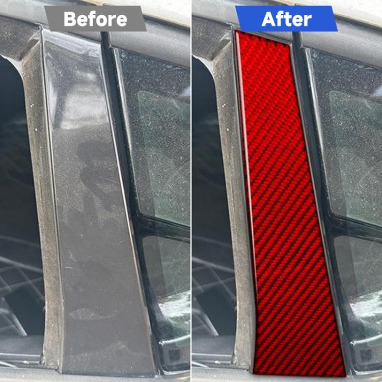 4pcs/Set Carbon Fiber Car B Pillar Decorative Sticker for SEAT Leon 2005-2012, Drop Glue Style, Left and Right Driver