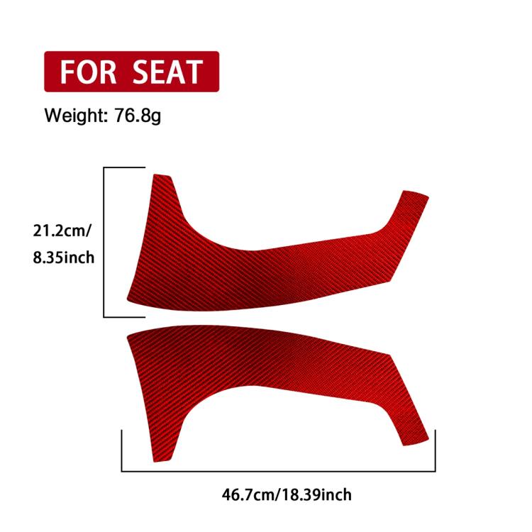 2pcs/Set Carbon Fiber Car Rear Windshield Decorative Sticker for SEAT Leon 2005-2012, Carbon Sheet Style, Left and Right Driver