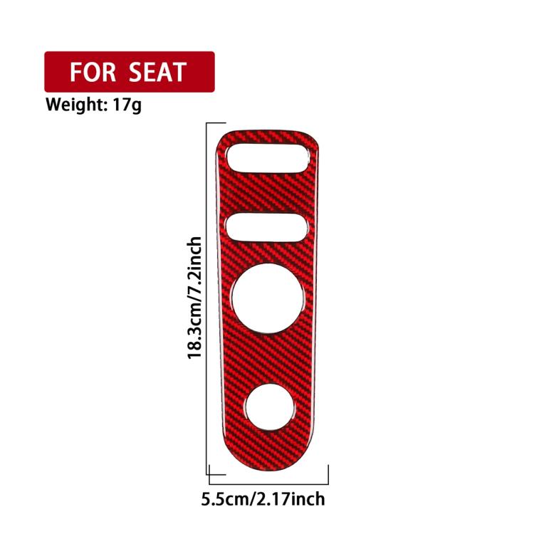Carbon Fiber Car Rear Mirror Adjustment Panel B Decorative Sticker for SEAT Leon 2005-2012, Left and Right Driver