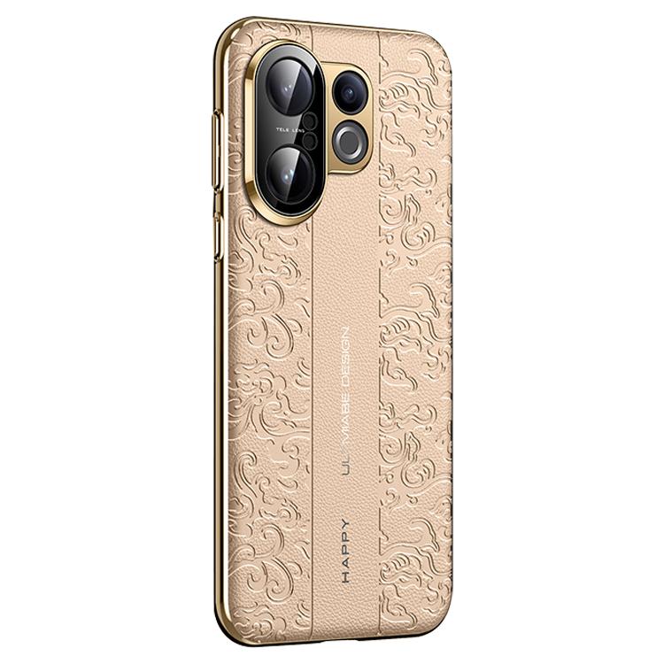For vivo S30 Pro mini Cloud Dragon Pattern Plain Leather PC Phone Case