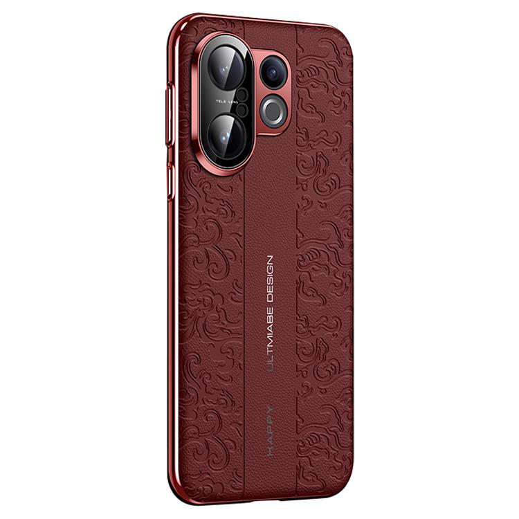 For vivo S30 Pro mini Cloud Dragon Pattern Plain Leather PC Phone Case