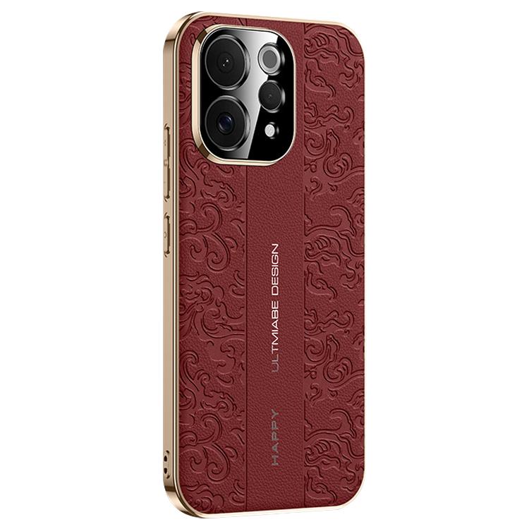 For vivo S50 5G Cloud Dragon Pattern Plain Leather PC Phone Case