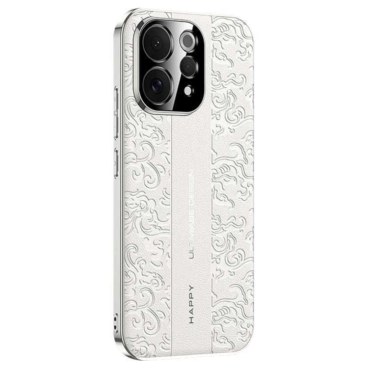 For vivo S50 5G Cloud Dragon Pattern Plain Leather PC Phone Case