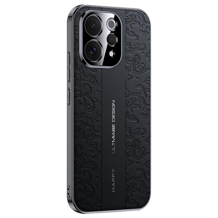 For vivo S50 5G Cloud Dragon Pattern Plain Leather PC Phone Case