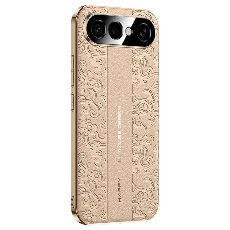 For vivo S50 Pro mini 5G Cloud Dragon Pattern Plain Leather PC Phone Case