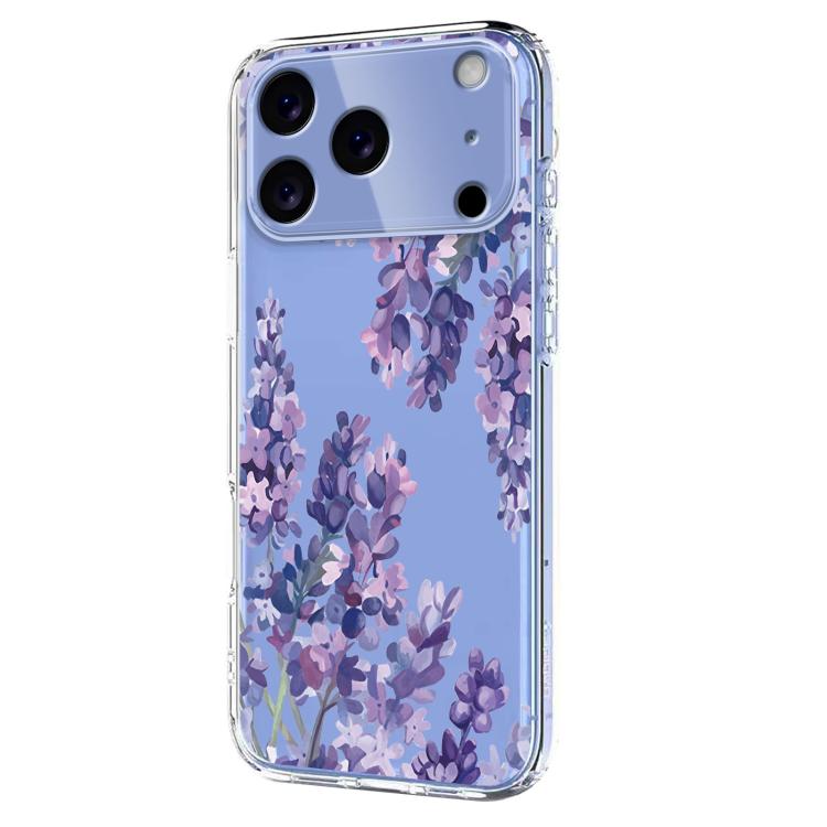 For iPhone 17 Pro Max Flower Pattern Painted TPU Phone Case