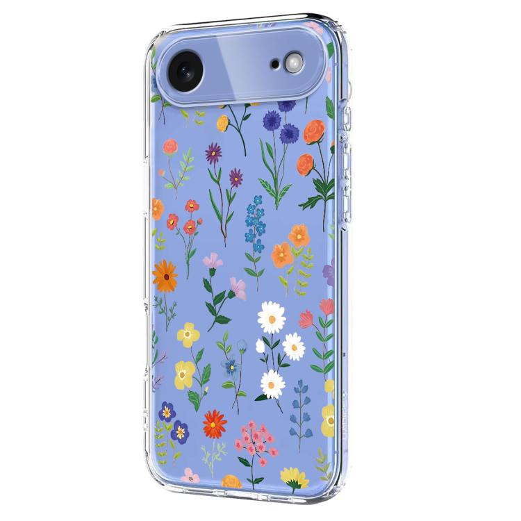 For iPhone Air Flower Pattern Painted TPU Phone Case