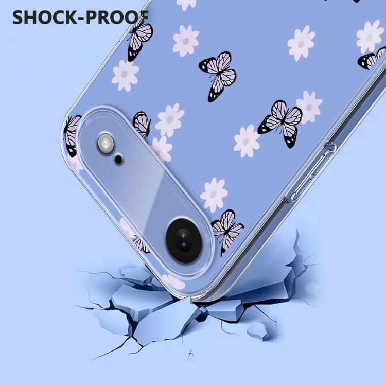 For iPhone Air Flower Pattern Painted TPU Phone Case