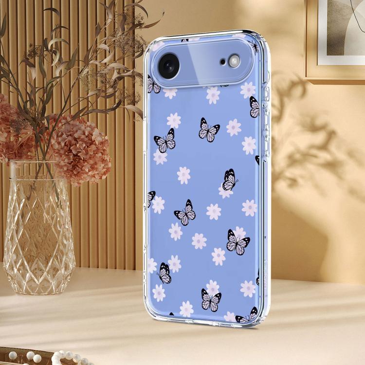 For iPhone Air Flower Pattern Painted TPU Phone Case