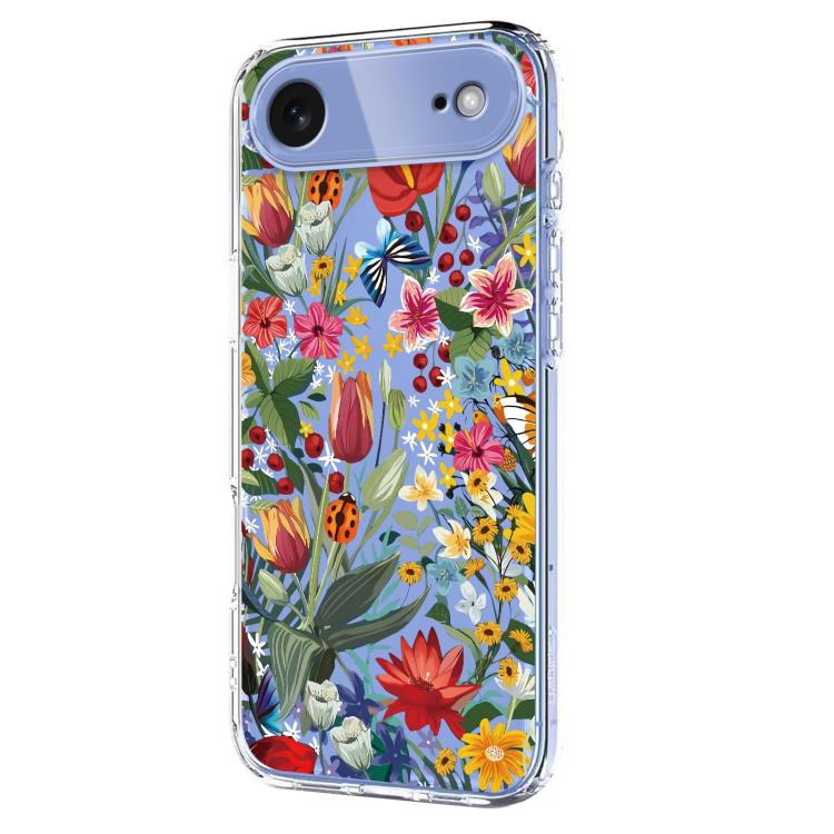 For iPhone Air Flower Pattern Painted TPU Phone Case