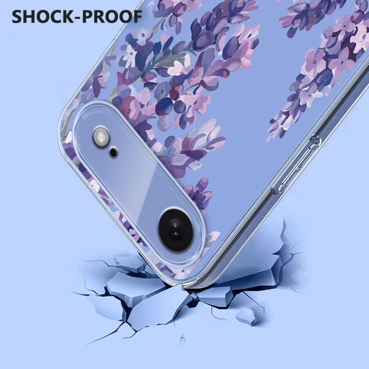 For iPhone Air Flower Pattern Painted TPU Phone Case