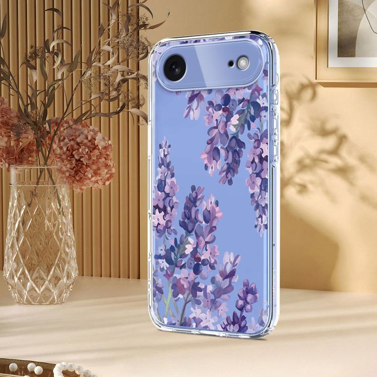 For iPhone Air Flower Pattern Painted TPU Phone Case