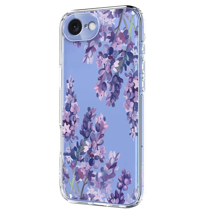 For iPhone 17e / 16e Flower Pattern Painted TPU Phone Case