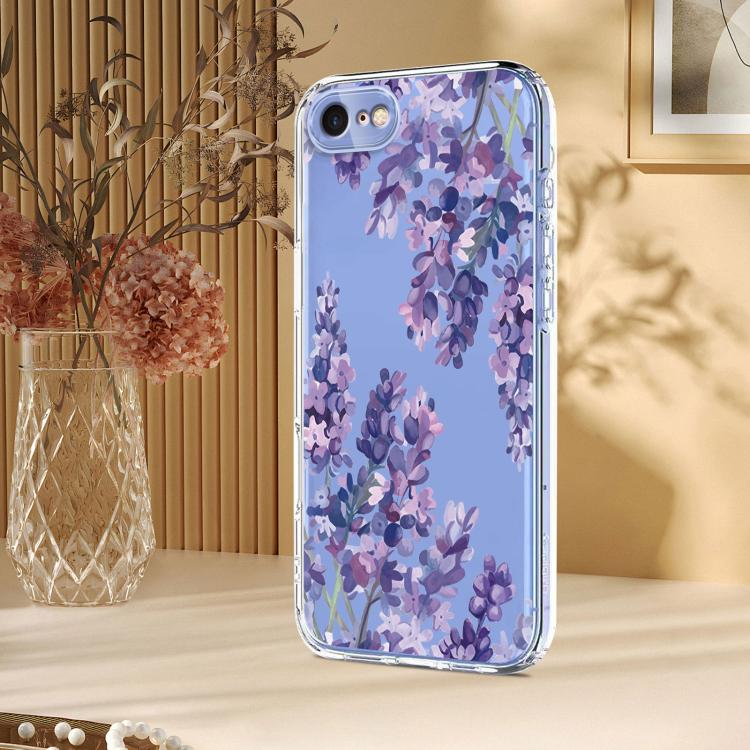 For iPhone SE 2022 / 2020 / 8 / 7 Flower Pattern Painted TPU Phone Case