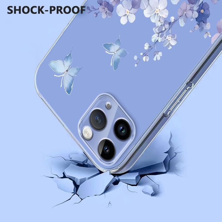 For iPhone 11 Pro Max Flower Pattern Painted TPU Phone Case