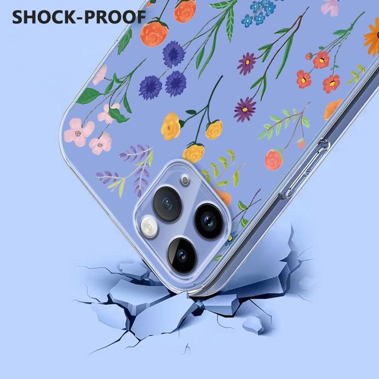 For iPhone 11 Pro Max Flower Pattern Painted TPU Phone Case