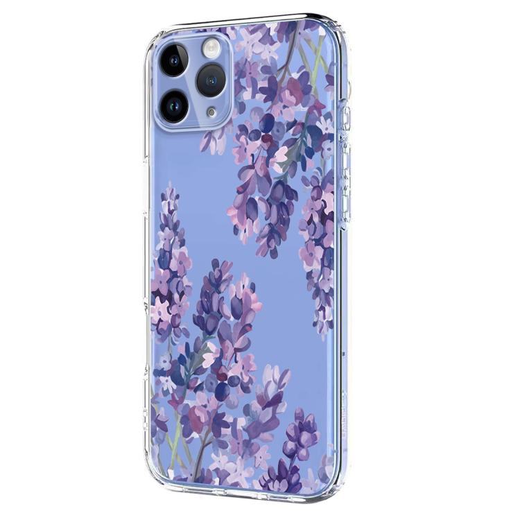 For iPhone 11 Pro Max Flower Pattern Painted TPU Phone Case