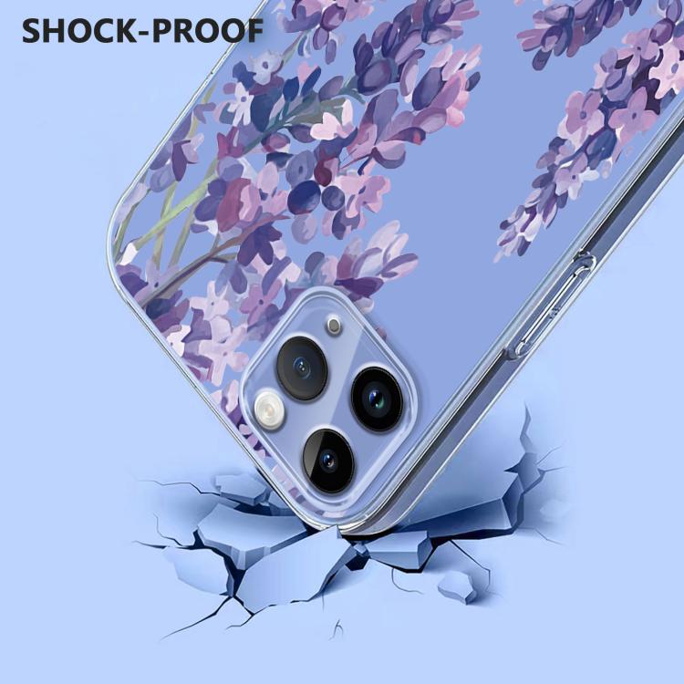 For iPhone 11 Pro Max Flower Pattern Painted TPU Phone Case