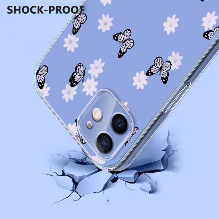 For iPhone 11 Flower Pattern Painted TPU Phone Case
