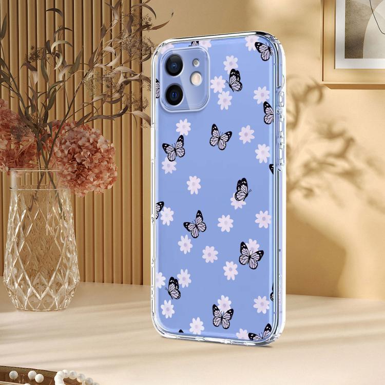 For iPhone 11 Flower Pattern Painted TPU Phone Case