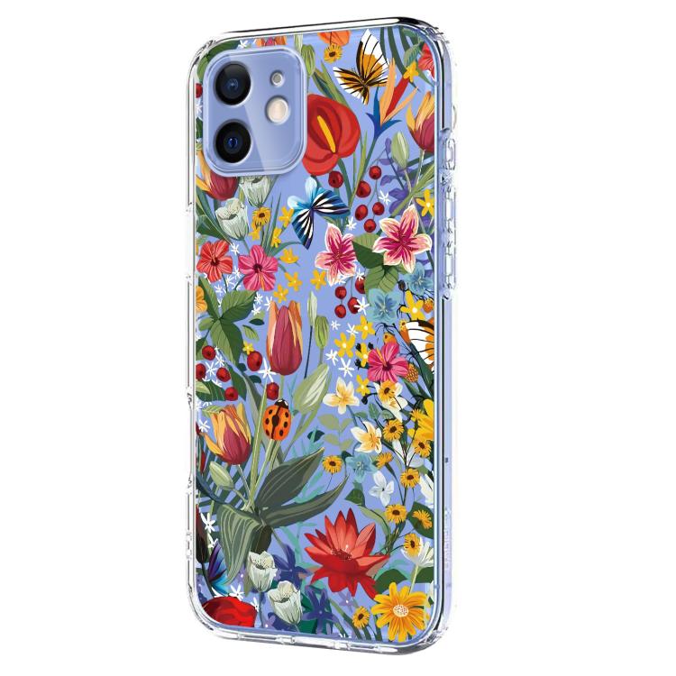 For iPhone 11 Flower Pattern Painted TPU Phone Case