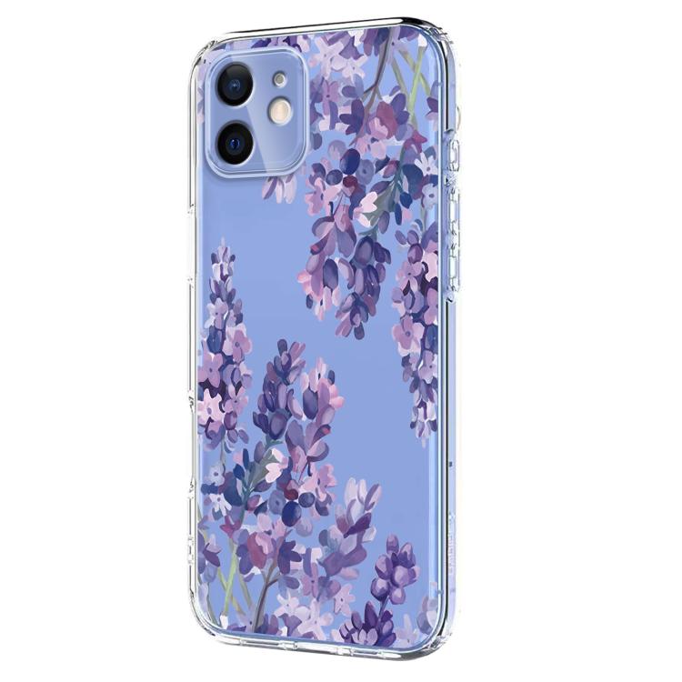 For iPhone 11 Flower Pattern Painted TPU Phone Case