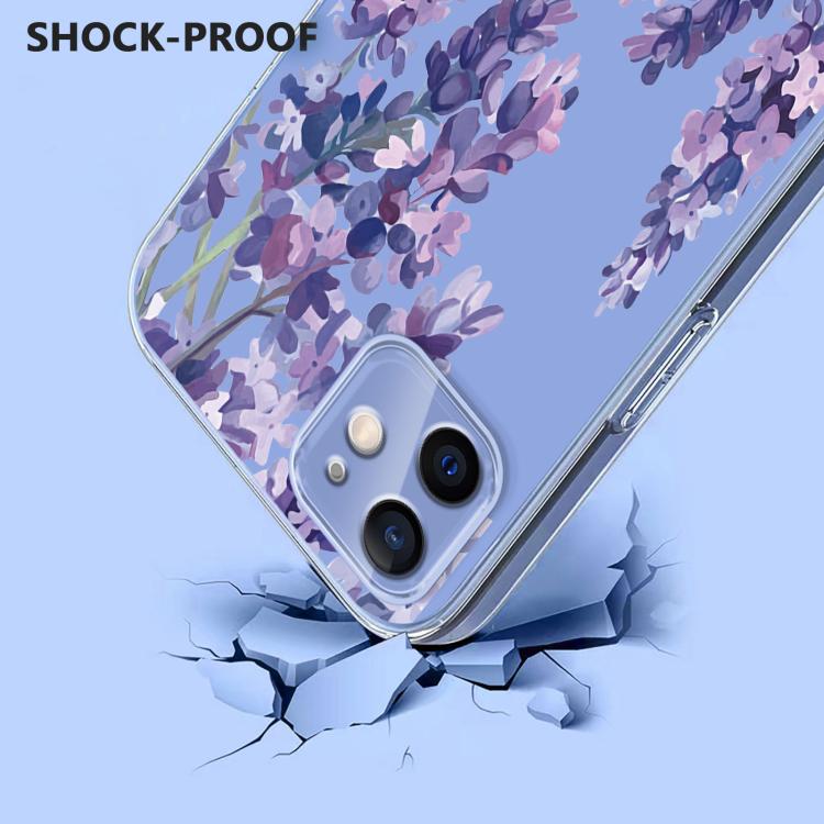 For iPhone 11 Flower Pattern Painted TPU Phone Case