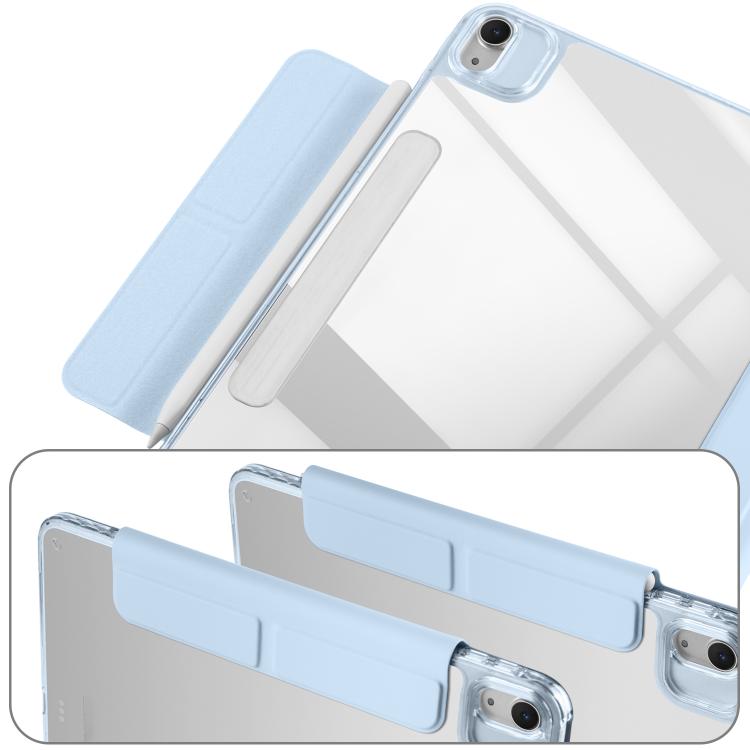 For iPad Air 11 2026 / 2025 / 2024 Magnetic Detachable Dual-Clasp Acrylic Deformation Leather Tablet Case