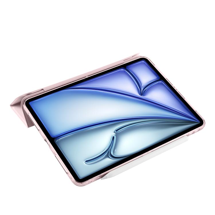 For iPad Air 11 2026 / 2025 / 2024 Magnetic Detachable Dual-Clasp Acrylic Deformation Leather Tablet Case