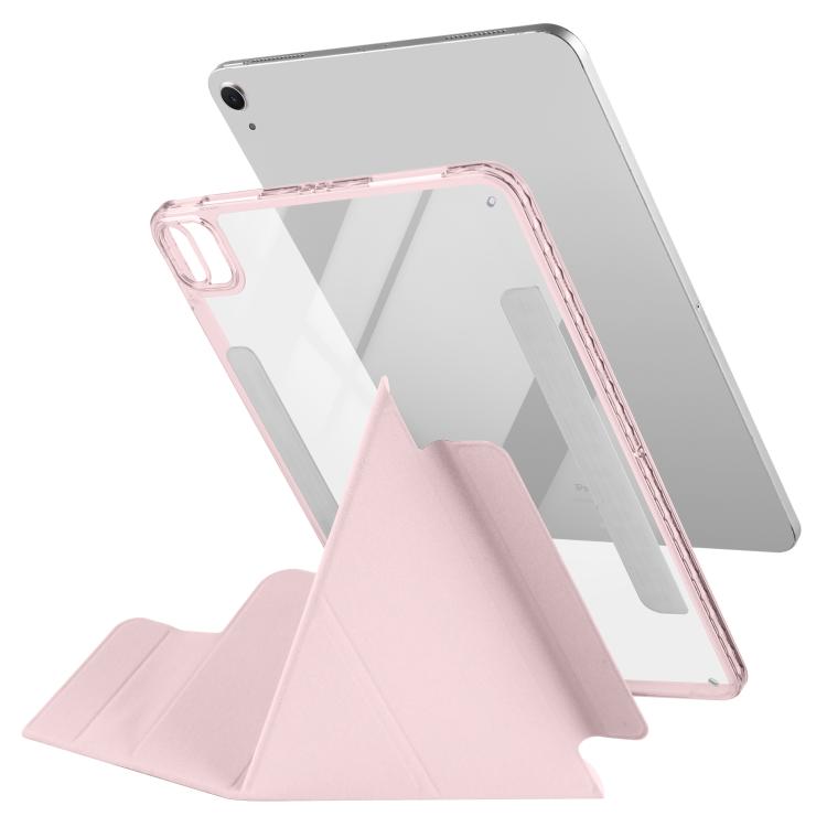 For iPad Air 11 2026 / 2025 / 2024 Magnetic Detachable Dual-Clasp Acrylic Deformation Leather Tablet Case