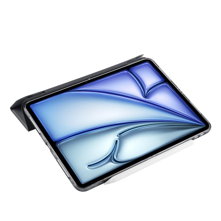 For iPad Air 11 2026 / 2025 / 2024 Magnetic Detachable Dual-Clasp Acrylic Deformation Leather Tablet Case