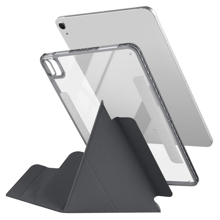 For iPad Air 11 2026 / 2025 / 2024 Magnetic Detachable Dual-Clasp Acrylic Deformation Leather Tablet Case