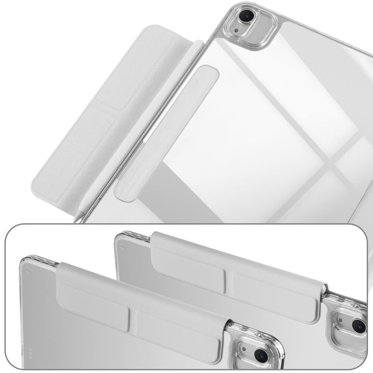 For iPad Air 11 2026 / 2025 / 2024 Magnetic Detachable Dual-Clasp Acrylic Deformation Leather Tablet Case