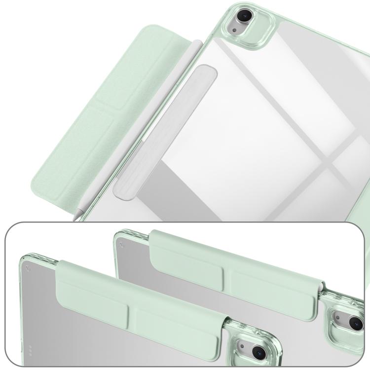 For iPad Air 11 2026 / 2025 / 2024 Magnetic Detachable Dual-Clasp Acrylic Deformation Leather Tablet Case