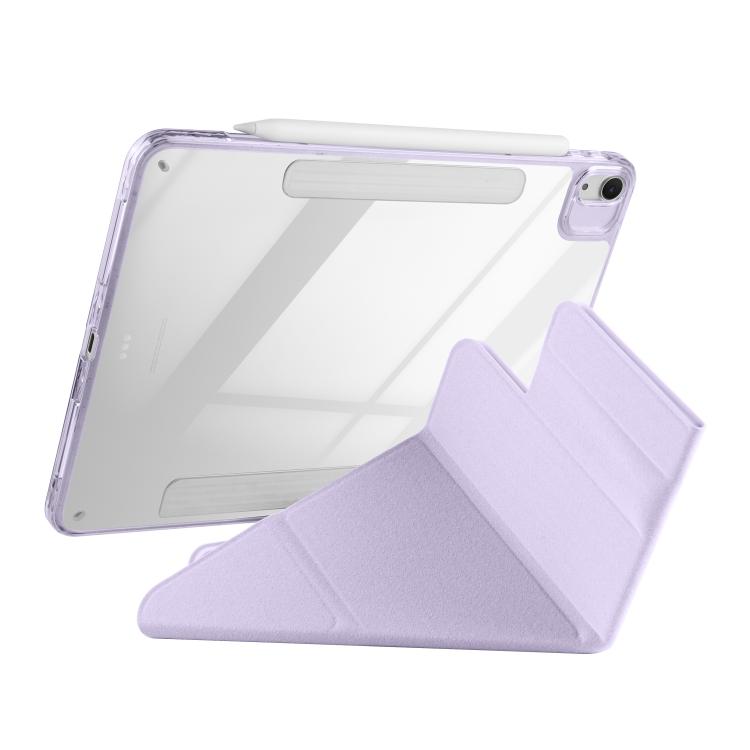 For iPad Air 11 2026 / 2025 / 2024 Magnetic Detachable Dual-Clasp Acrylic Deformation Leather Tablet Case