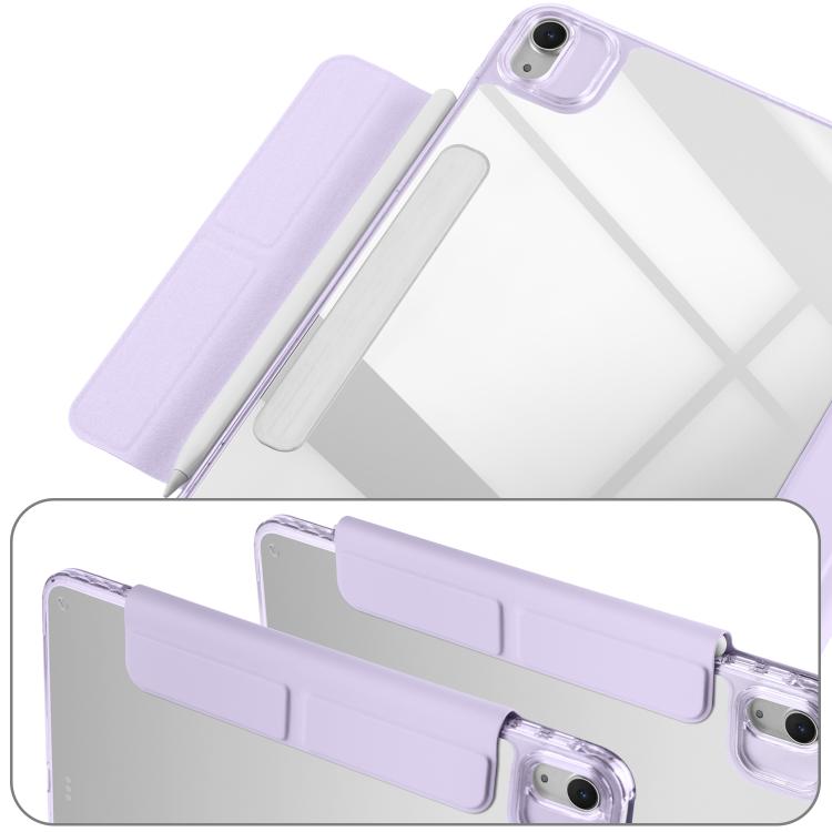 For iPad Air 11 2026 / 2025 / 2024 Magnetic Detachable Dual-Clasp Acrylic Deformation Leather Tablet Case