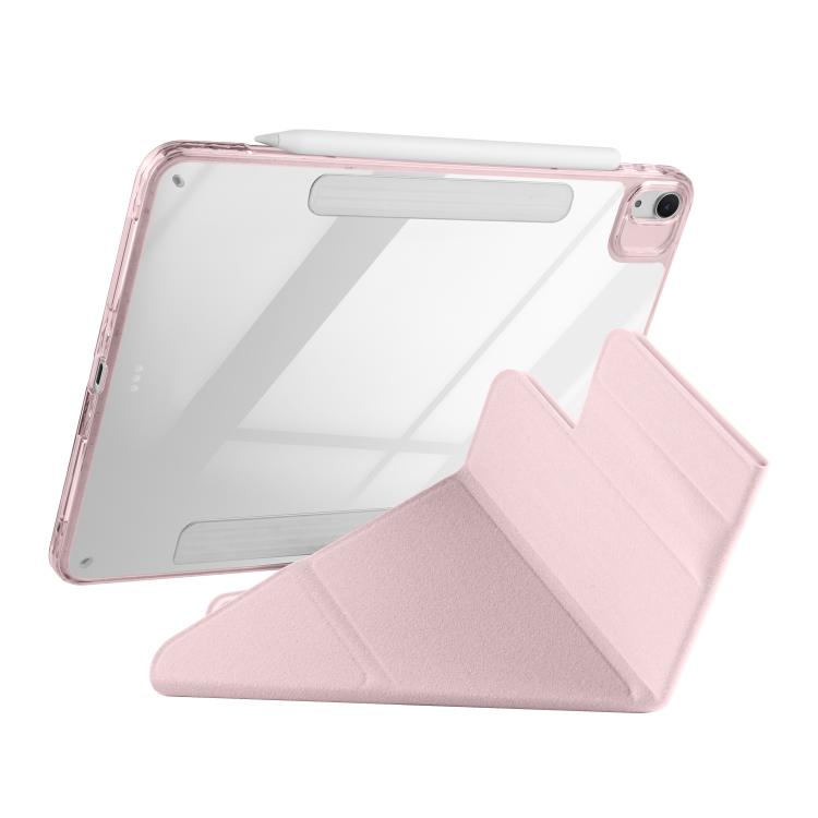 For iPad Air 13 2026 / 2025 / 2024 Magnetic Detachable Dual-Clasp Acrylic Deformation Leather Tablet Case