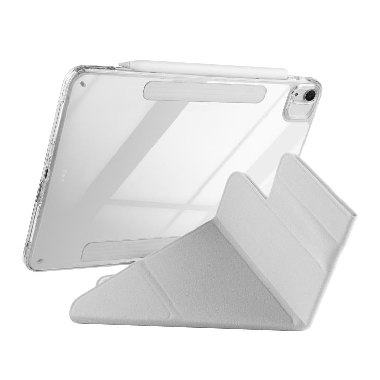For iPad Air 13 2026 / 2025 / 2024 Magnetic Detachable Dual-Clasp Acrylic Deformation Leather Tablet Case