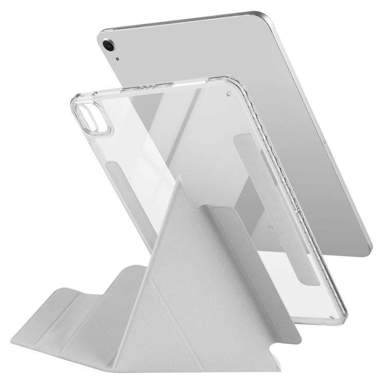 For iPad Air 13 2026 / 2025 / 2024 Magnetic Detachable Dual-Clasp Acrylic Deformation Leather Tablet Case