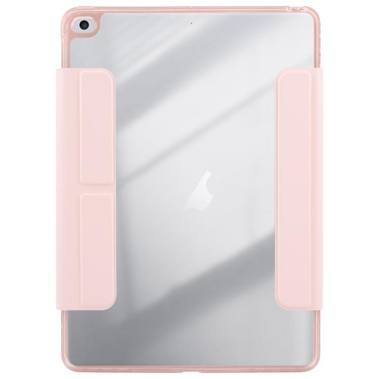 For iPad Air 2 / 1 / 9.7 2018 / 2017 Magnetic Detachable Dual-Clasp Acrylic Deformation Leather Tablet Case