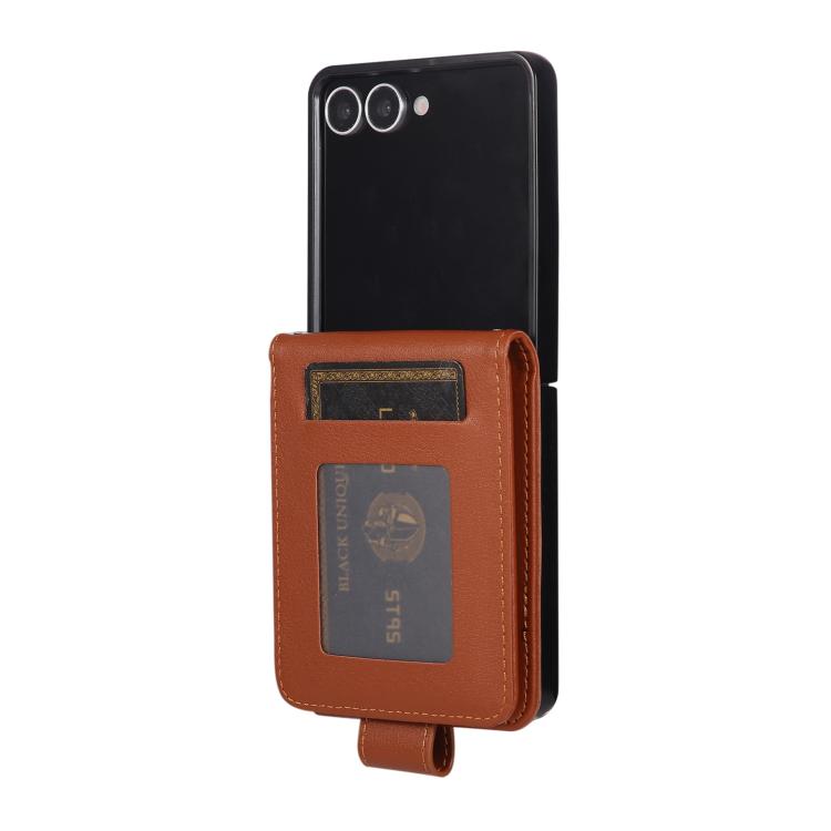 For Samsung Galaxy Z Flip7 5G 3-Card Slots Multifunctional Leather Phone Case