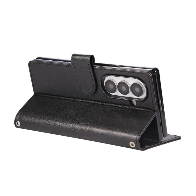 For Samsung Galaxy Z Fold7 5G 3-Card Slots Multifunctional Leather Phone Case