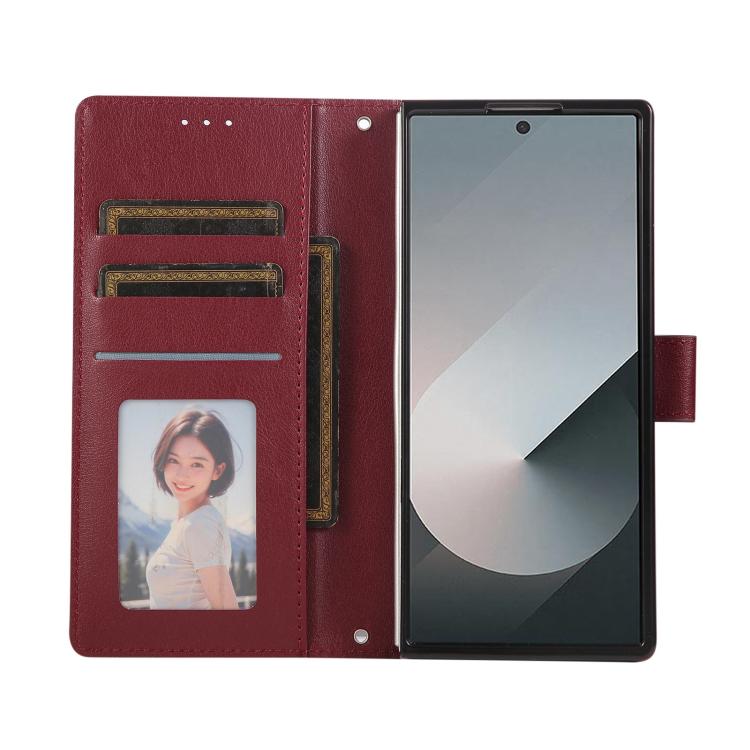 For Samsung Galaxy Z Fold7 5G 3-Card Slots Multifunctional Leather Phone Case