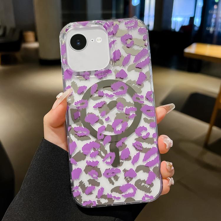 For iPhone 17e / 16e Leopard MagSafe Dual-side Laminating IMD Phone Case