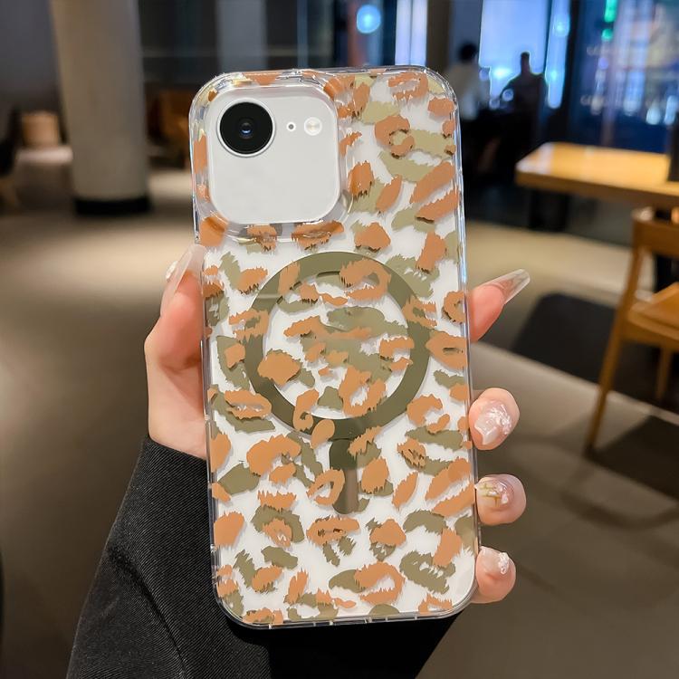 For iPhone 17e / 16e Leopard MagSafe Dual-side Laminating IMD Phone Case