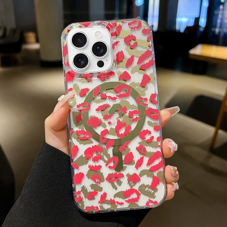 For iPhone 16 Pro Max Leopard MagSafe Dual-side Laminating IMD Phone Case