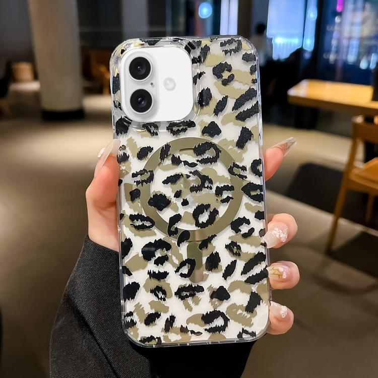 For iPhone 17 Leopard MagSafe Dual-side Laminating IMD Phone Case