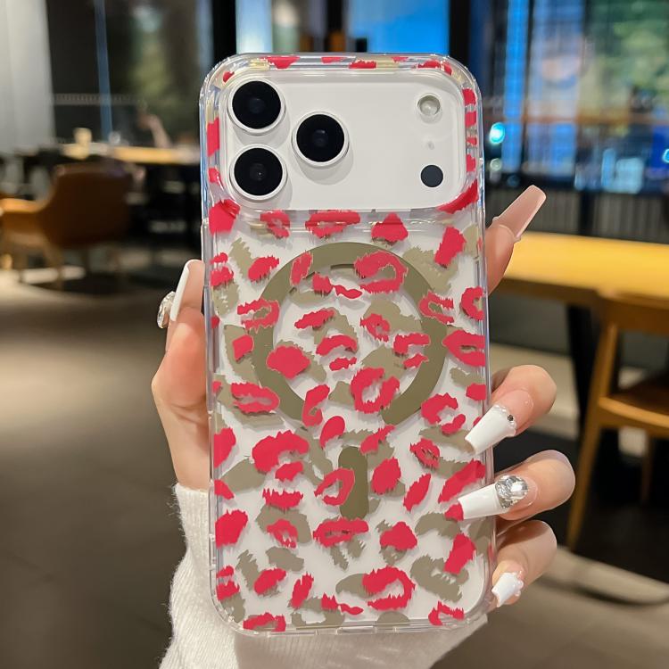 For iPhone 17 Pro Leopard MagSafe Dual-side Laminating IMD Phone Case